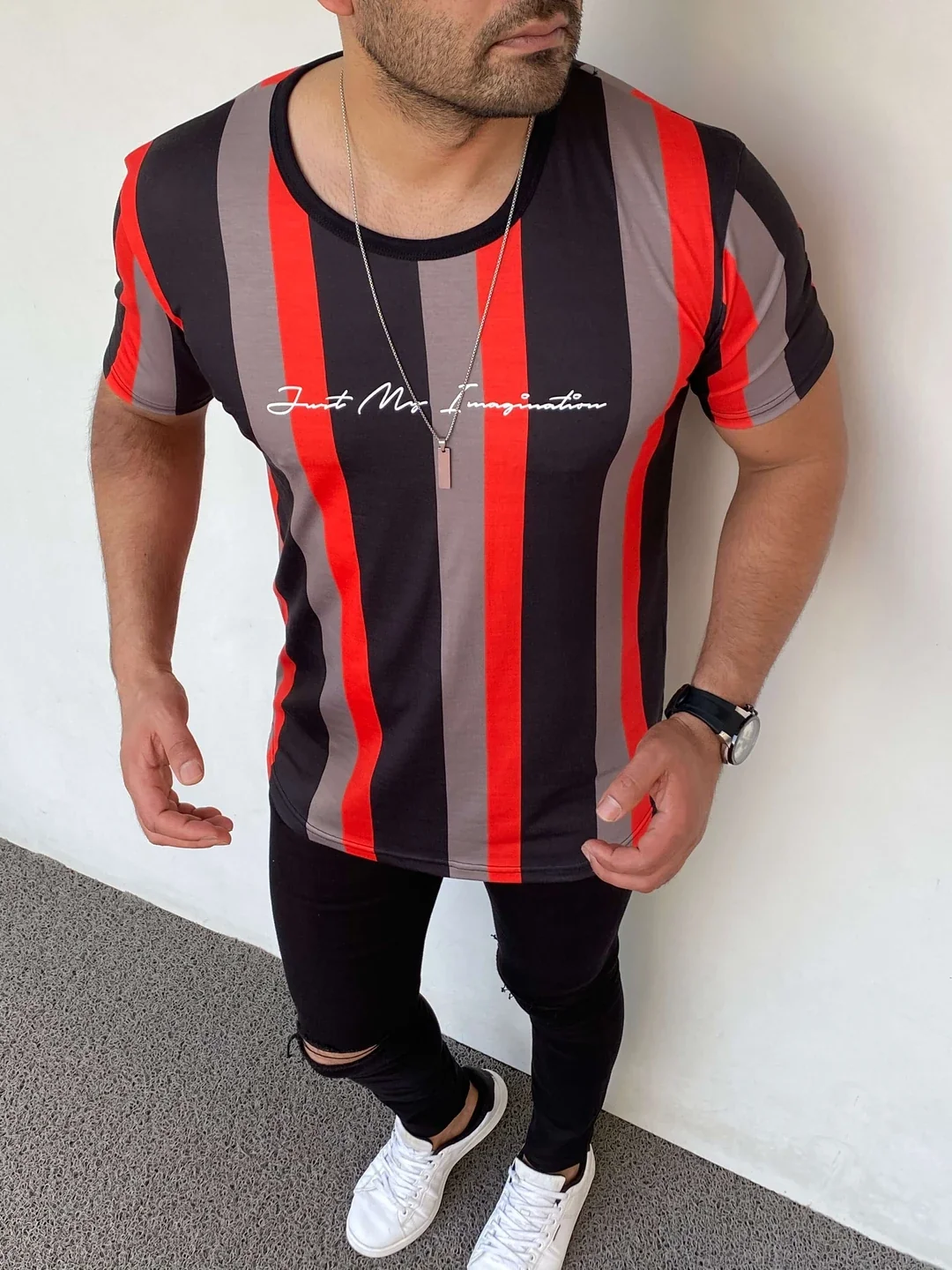 Slim Fit Pamuk Tshirt - küçük resim 2